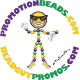 PromotionBeads.com logo with the Bead Guy mascot