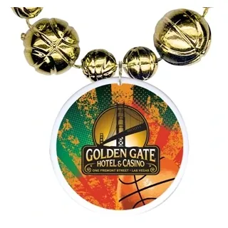 Basketball Shaped Combo Beads with Disk and Decal