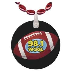 Mini Football Shaped Beads with Imprint Direct on Disk