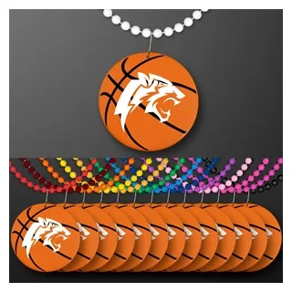 Basketball Medallion on Beads Necklace (NON-Light Up)