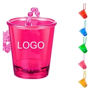 Light Up Shot Glass With Beaded Necklaces