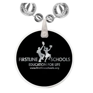 Baseball Shaped Combo Beads with Disk and Decal