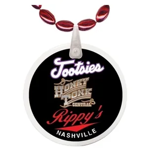 Mini Football Shaped Beads with Disk and Decal