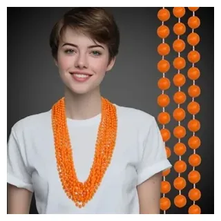 Orange 33" mardi gras Beads