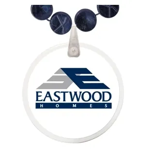 Hockey Puck Shaped Beads with Disk and Decal